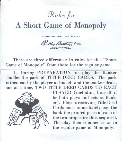 monopoly short game rules.